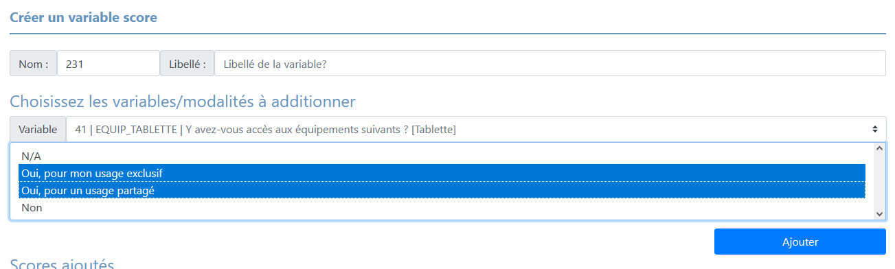 Illustration variable croisée
